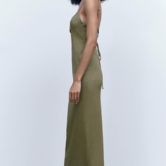 Linen cut out dress Zara - Picture 2 of 3